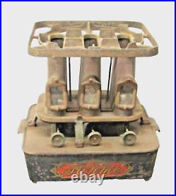 Rare Vintage Sad Iron 3 Burner Florence Cast Iron Kerosene Heater Stove USA