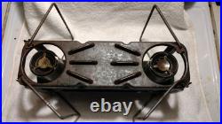 Rare Vintage US Military COLEMAN Two Burners Stove MODEL 523 USA Made. Carry Box
