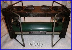 Rare Vintage US Military COLEMAN Two Burners Stove MODEL 523 USA Made. Carry Box