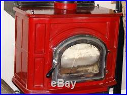 Reading Lehigh RS-96c Red enamel Cast Iron Coal Stove SWG Power Vent