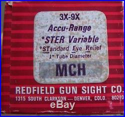 Redfield 3x9 Rifle Scope Accu-Range USMC M40 Sniper NOS
