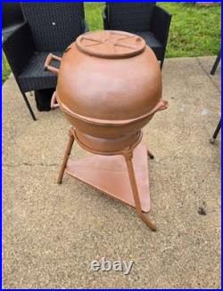 Restored Rare Collectors Antique Vintage Atlanta Stove Works Deluxe Cue Grill