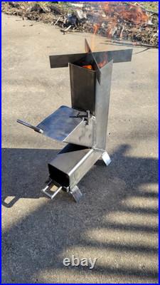 Rocket Stove Portable 4 Camping Prepping Wood Burn Outdoor Cook Travel Inferno Rocket Stove Portable 4 Camping Prepping Wood Burn Outdoor Cook Travel Inferno