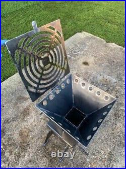 Rocket Stove, Rocket Oven, Wood Stove, Camping Stove / Additional 12 Grille Top