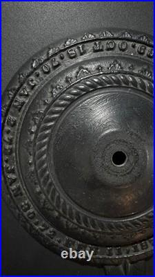 Round Potbelly Stove 1873 Swing Top Hard To Find Rare! Antique, Vintage T01