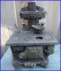 Royal Cast Iron Salesman Sample Wood Burning Stove Antique Toy Stove