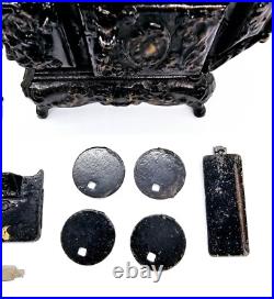 Royal Mini Stove Cast Iron Salesman Toy w 4 Burners Complete Original Box Arcade
