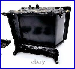 Royal Mini Stove Cast Iron Salesman Toy w 4 Burners Complete Original Box Arcade