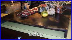 Rustic Primitive Wood Over the Burners Stove Top Cover downward rails 3-sides