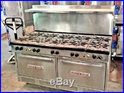 SOUTH BEND 60 Gas 10 Burner Range with (2) Two 26 Ovens Commercial Stove 320SS