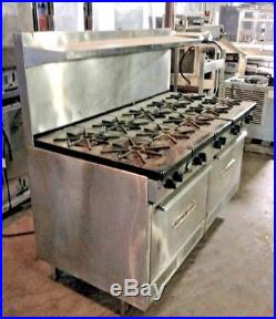 SOUTH BEND 60 Gas 10 Burner Range with (2) Two 26 Ovens Commercial Stove 320SS