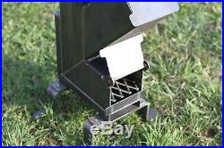 Self feeding Rocket Stove with stainless steel grill and lid