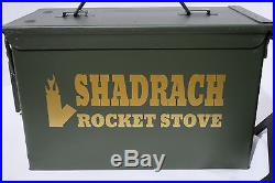 Shadrach Portable Rocket Stove in Ammo Can for Cooking
