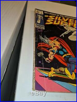 Silver Surfer #4 ICONIC Cover & Thor Battle-Marvel-1969-(VG range)
