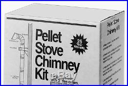 Simpson Dura-Vent Black/Silver Chimney Exhaust Vent Kit 3-in Pellet Stove Pipe
