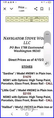 Skip The Wait! Sardine Cast Iron Stove For Boats, Tiny Homes, Cabins