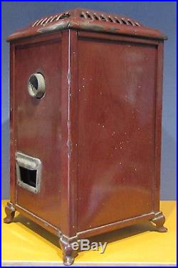 Sm Old Hart Home Heater Stove Authentic Salesman Sample Enamel Case 17 1/2 Hi