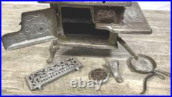 Southern Belle Salesman Sample Stove Cast Iron Antique with Burners Grates & More