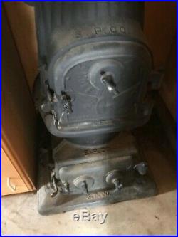 Southern Pacific Railroad Potbelly Caboose Stove Cast Iron Coal Wood Burning
