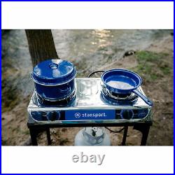 Stansport 30000 BTU Propane Stove with Stand Camping Outdoor Rotary Flame READ