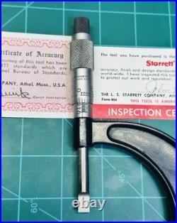 Starrett 486P-2 Blade Type Micrometer 1-2 Range, Speeder Thimble Starrett 486P-2 Blade Type Micrometer 1-2 Range, Speeder Thimble