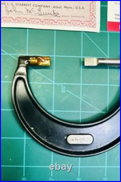 Starrett 486P-2 Blade Type Micrometer 1-2 Range, Speeder Thimble Starrett 486P-2 Blade Type Micrometer 1-2 Range, Speeder Thimble