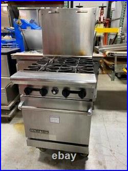 Stove 4 Burners American Range AR424 Gas with Oven/ Thermostat Control Oven