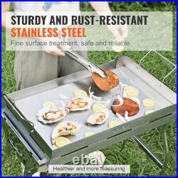 Stove Top Griddle Stainless Steel Griddle Rectangular Double Burner Non-Stick