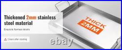 Stove Top Griddle Stainless Steel Griddle Rectangular Double Burner Non-Stick