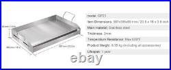 Stove Top Griddle Stainless Steel Griddle Rectangular Double Burner Non-Stick