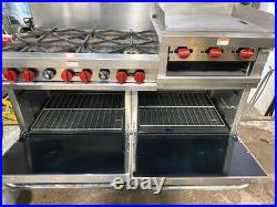 Stove Vulcan V260 V-Series 60 6 Burner Range with 2 Ovens 24 Griddle / Broiler