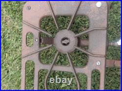 SuperB Vintage Cast Iron Portable, Gas IRON CAMP/COOK STOVE Porcelain Handles