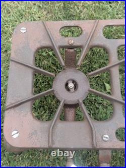 SuperB Vintage Cast Iron Portable, Gas IRON CAMP/COOK STOVE Porcelain Handles