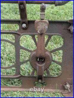 SuperB Vintage Cast Iron Portable, Gas IRON CAMP/COOK STOVE Porcelain Handles