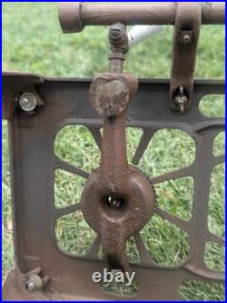 SuperB Vintage Cast Iron Portable, Gas IRON CAMP/COOK STOVE Porcelain Handles