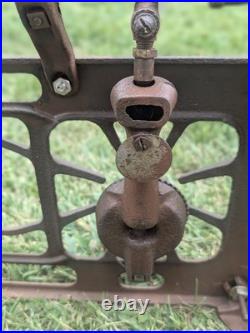 SuperB Vintage Cast Iron Portable, Gas IRON CAMP/COOK STOVE Porcelain Handles