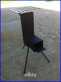 Survival Camping Rocket Stove Hand Made Steel Survival Camp Rocket Stove