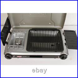 Tabletop Propane Gas Camping 2-in-1 Grill/Stove 2-Burner