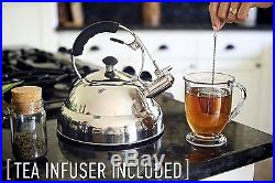 Tea Kettle Surgical Whistling Stove Top Kettle Teapot Layered Capsule Bottom New