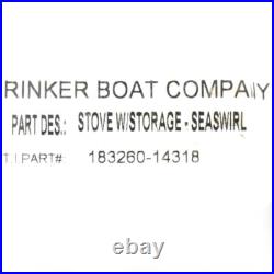 Teak Isle Boat Stove with Storage Box 183260-14318 Rinker Off White