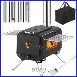 Tent Stove Portable Camping Stove Burning Stove With Chimney Pipes for Camping