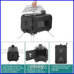 Tent Stove Portable Camping Stove Burning Stove With Chimney Pipes for Camping