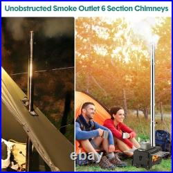 Tent Stove Portable Camping Stove Burning Stove With Chimney Pipes for Camping