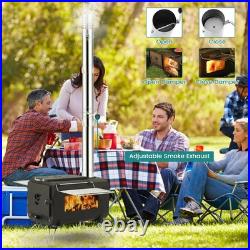 Tent Stove Portable Camping Stove Burning Stove With Chimney Pipes for Camping