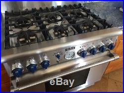 Thermador 36 Range 36 Stove Pro Grand 6 Burners-Stainless with Exhaust hood