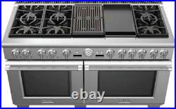 Thermador 60 SS Pro Grand Dual Fuel Range withGrill & Griddle PRD606RCG