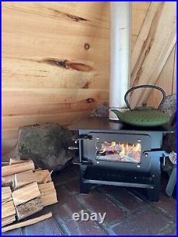 Tiny Wood Burning Stove Small Woodstove Fireplace Skoolie School Bus Rv House