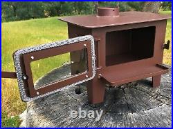 Tiny Wood Burning Stove Small Woodstove Fireplace Skoolie School Bus Rv House