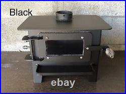 Tiny Wood Burning Stove Small Woodstove Fireplace Skoolie School Bus Rv House