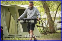 Two Burner Stove 30,000 BTU Cast-Aluminum Burners Cooking 14 in x 32 Black